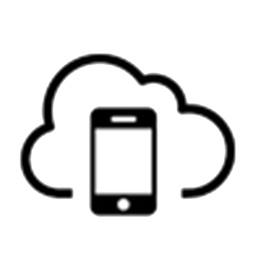Icone de um celular sobrepondo uma nuvem